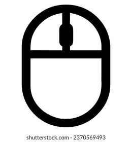 Black and white computer mouse icon