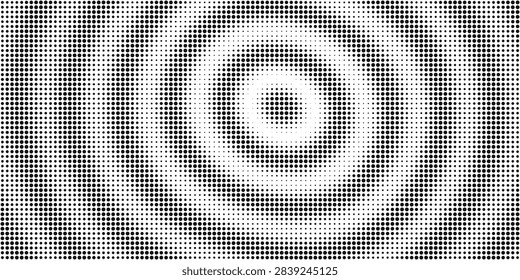 Black and white concentric circles forming a mesmerizing optical illusion pattern