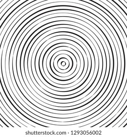 Black and white concentric line circle background. Wash and storm concept or simple vector illustration of ripple effect