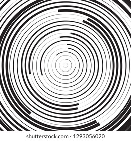 Black and white concentric line circle background. Wash and storm concept or simple vector illustration of ripple effect