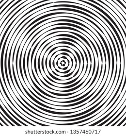 Black and white concentric line circle background. Wash and storm concept or simple vector illustration of ripple effect