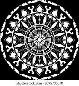 black and white concept mandala