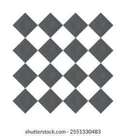 black and white connected squares background isolated