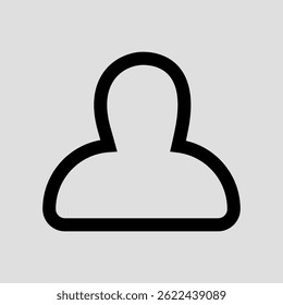 Black and White Contact Icon 