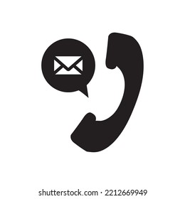 black and white contact icon vector image