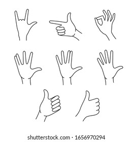 Victory Sign Hand Drawing Vector Stock Vector (Royalty Free) 684003121