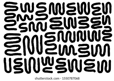 Black white contrast line hand drawn vector background wallpaper form