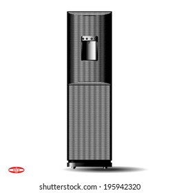 black white cooler on white background vector