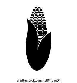 Black or white corn icon. Black corn.