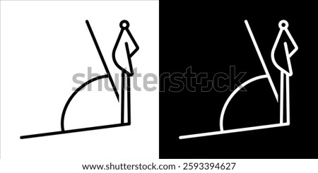 A black and white Corner icon
