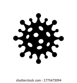 Black and white coronavirus vector