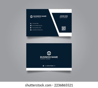 Black and white corporate modern and simple clean business card template design, Creative business card template vector design