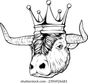black and white of cow head