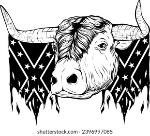black and white of cow head