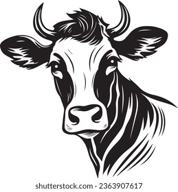 
black and white cow logo