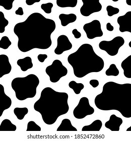 Black and white cow pattern background illustration