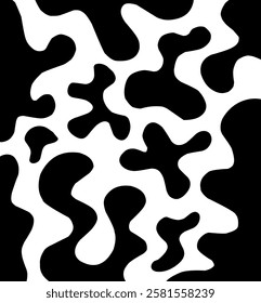 black and white cow pattern background illustration