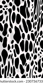 a black and white cow print pattern, in the style of organic minimalism, maximilian pirner, frogcore, jan berenstain, david burdeny, simple forms, bleaches