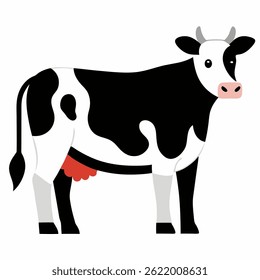 black and white cow vector icon on white background