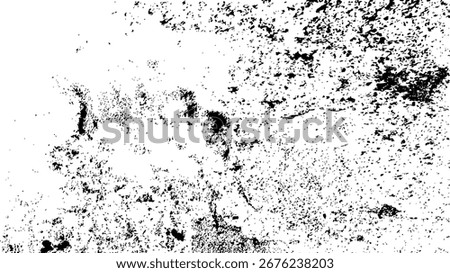 Black and white cracked texture with horizontal fissures, distressed grunge surface damage, vintage concrete wall background for abstract overlays, posters, and design templates