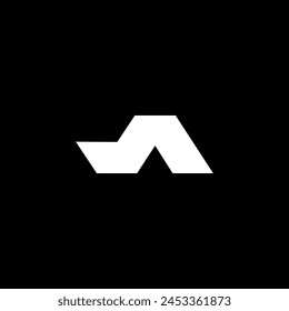 Black and white creative business company logo design