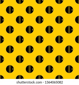 Black and white cricket ball pattern seamless vector repeat geometric yellow for any design