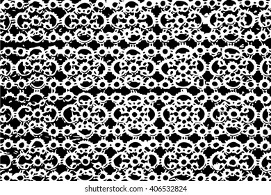 Black and white crochet background