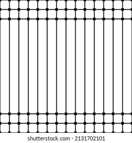 Black and white crossed thin lines. Seamless repeat pattern with squares. Editable vector background.