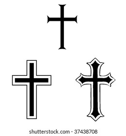 black and white crosses