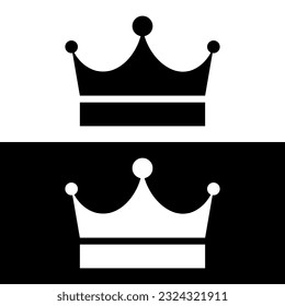 black and white crown icon 