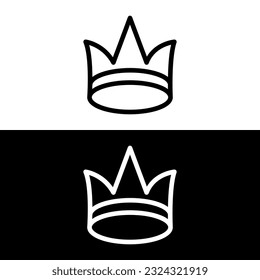 black and white crown icon 