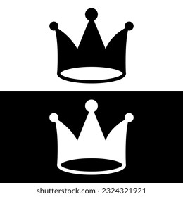 black and white crown icon 