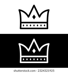 black and white crown icon 