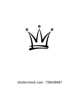 Black and white crown logo