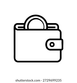 Icono de criptomoneda en blanco y negro con Ilustración vectorial de línea de criptomonedas blockchain simple