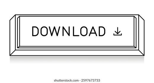 Black and white CTA button: Download.