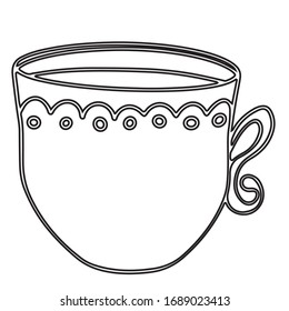 Copa en blanco y negro, gráficos. Adecuado para el diseño de oficina, los textiles, pueden ser utilizados para hacer patrones, pueden ser utilizados como autoimpresión
