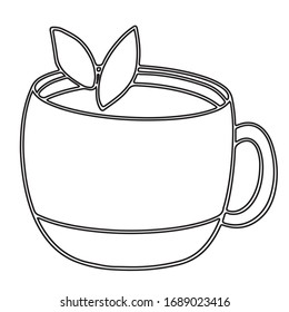 Black and white Cup, graphics. Suitable for office design, textiles, can be used for making patterns, can be used as a self-print