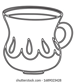 Copa en blanco y negro, gráficos. Adecuado para el diseño de oficina, los textiles, pueden ser utilizados para hacer patrones, pueden ser utilizados como autoimpresión