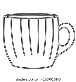 Black and white Cup, graphics. Suitable for office design, textiles, can be used for making patterns, can be used as a self-print