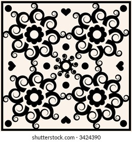 black and white curly background