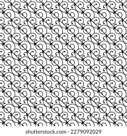 patrón de contorno de curvas en blanco y negro con elementos vectoriales espirales y líneas que repiten fondo de textura