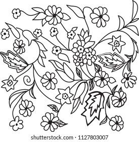 black and white currant stylized sheet