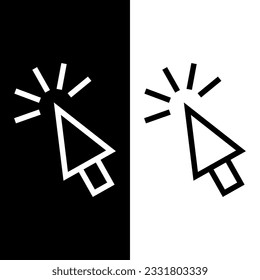 black and white cursor icon