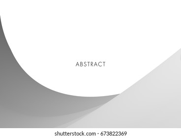 black and white curve abstract background vector