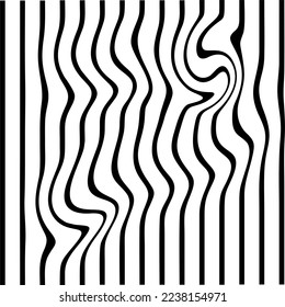 Black And White Curve Wavey Stripe Design Background Geometric Tattoo Design
