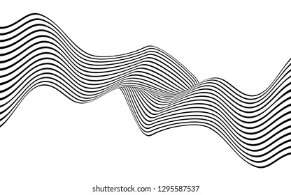 Similar Images, Stock Photos & Vectors of black and white curved line ...