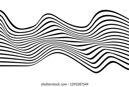 Optical Art Wave Abstract Background Black Stock Vector (Royalty Free ...