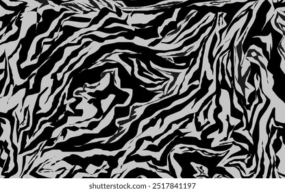 ilustração abstrata da mancha curva em preto e branco
