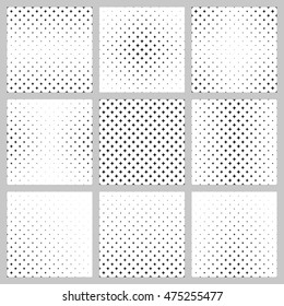 Black and white curved star pattern design set